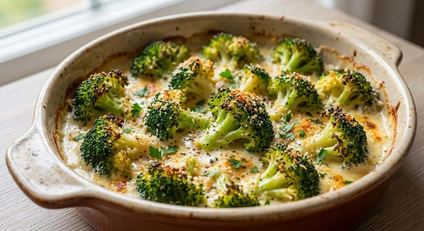 Brócoli al Horno con Salsa de Nata