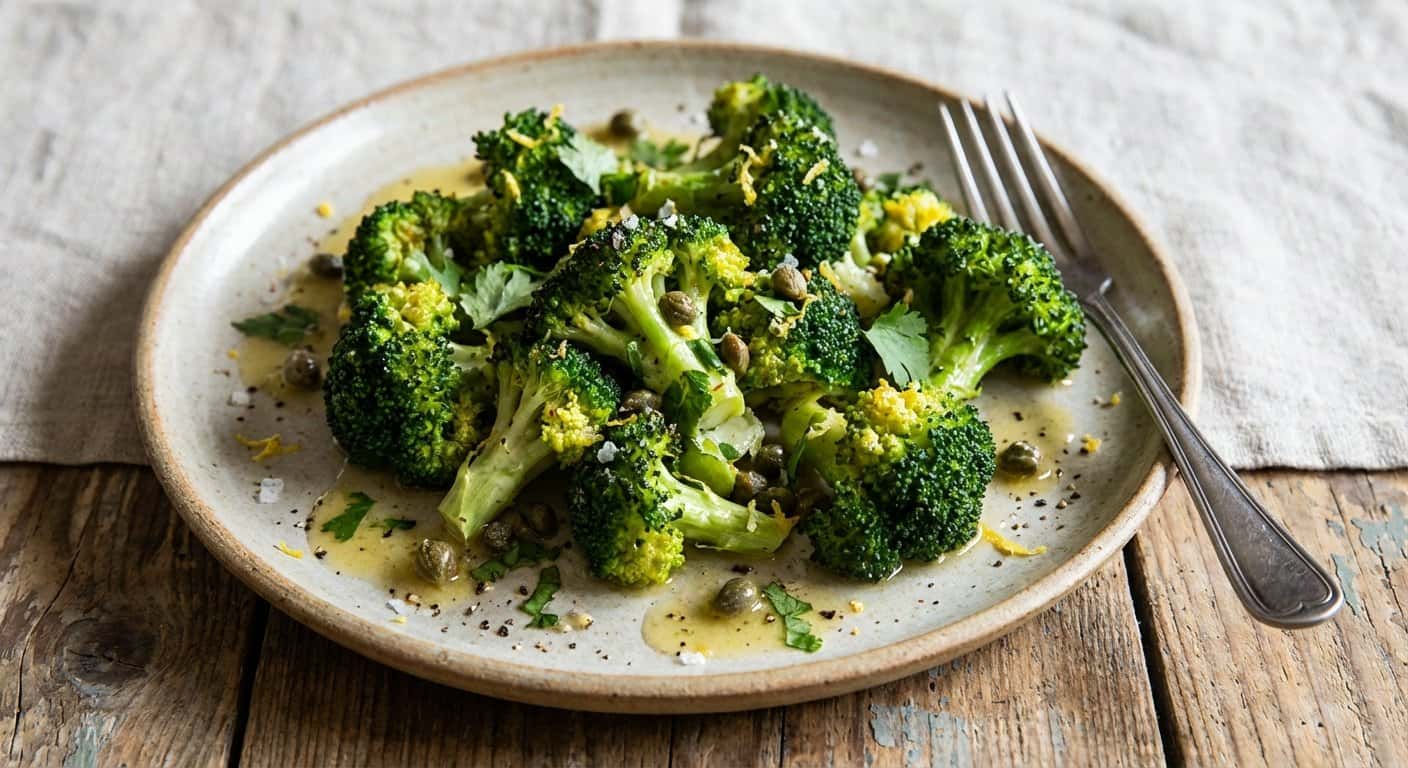 Brócoli con Limón y Alcaparras con Hierbas Frescas