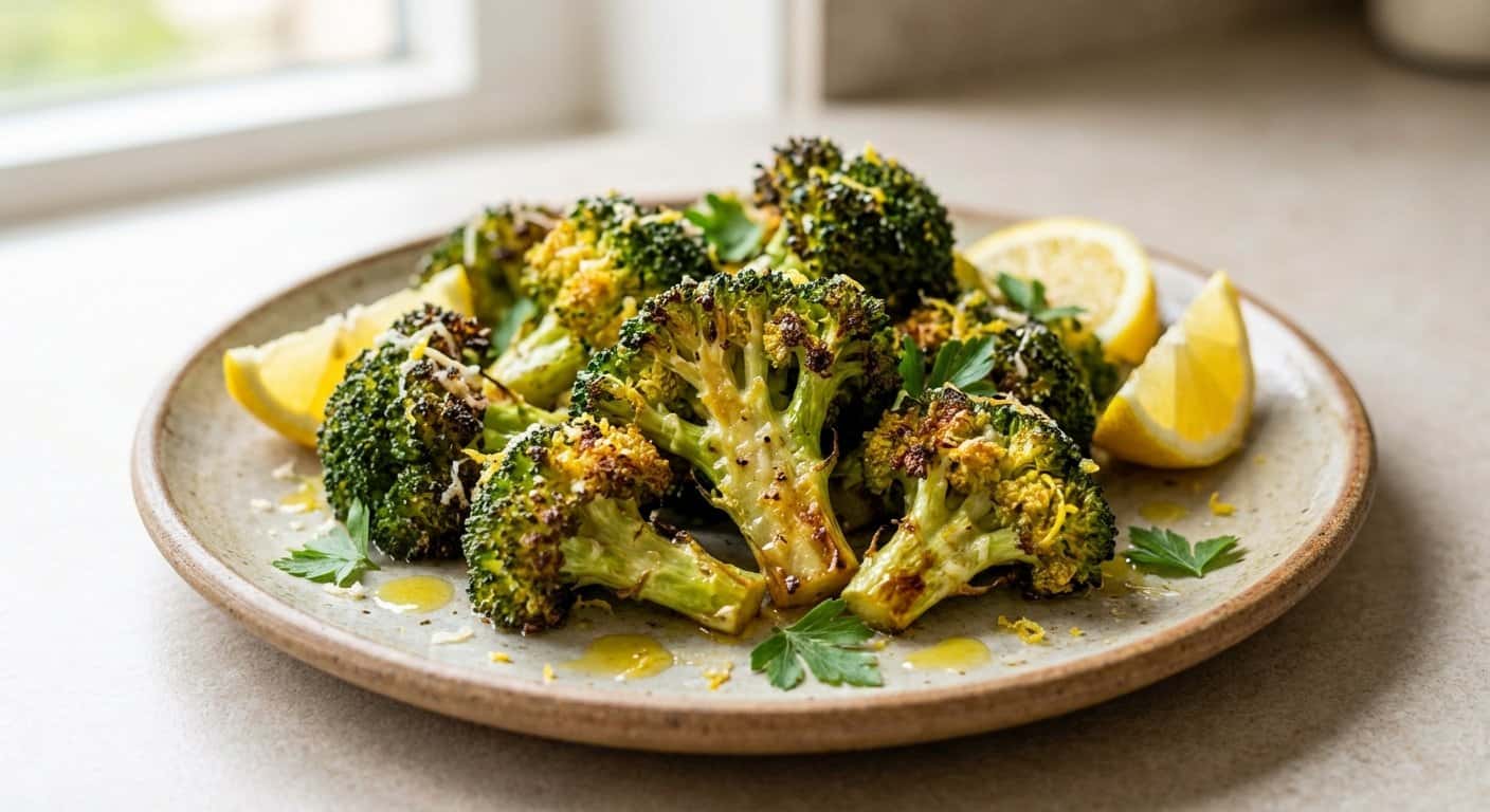 Brócoli Crujiente con Limón en Airfryer
