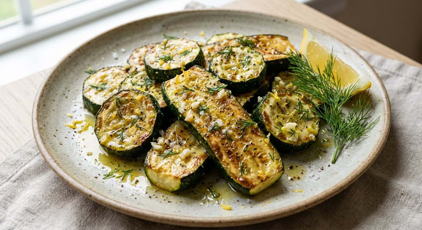 Calabacín Asada con Eneldo