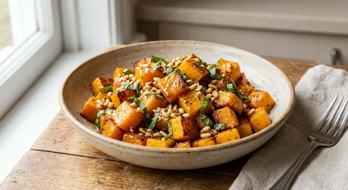 Calabaza Asada con Albahaca