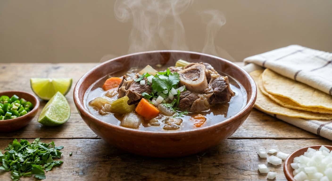 Caldo de Cabeza de Res Tradicional