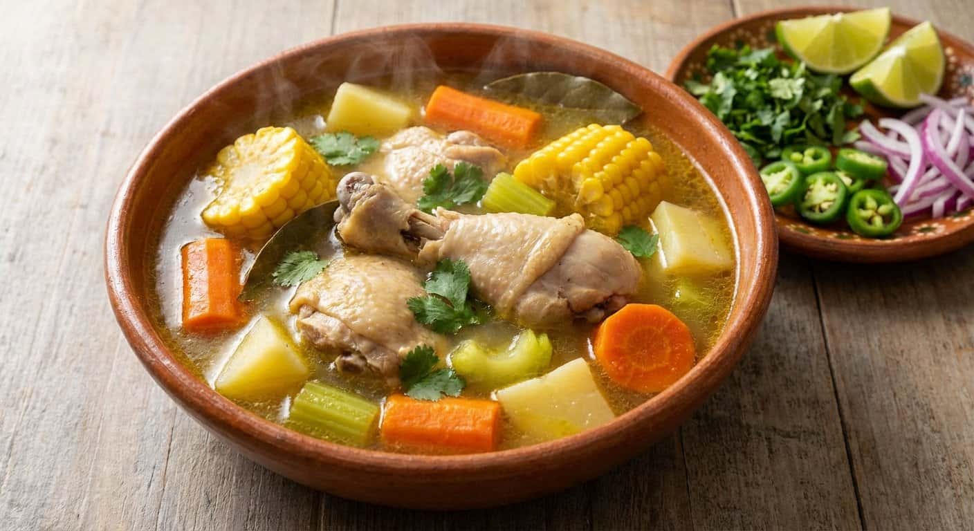 Caldo de Pollo Casero