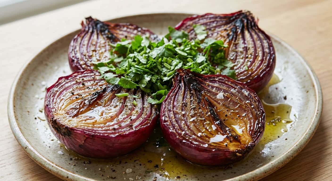 Cebolla Asada con Cilantro