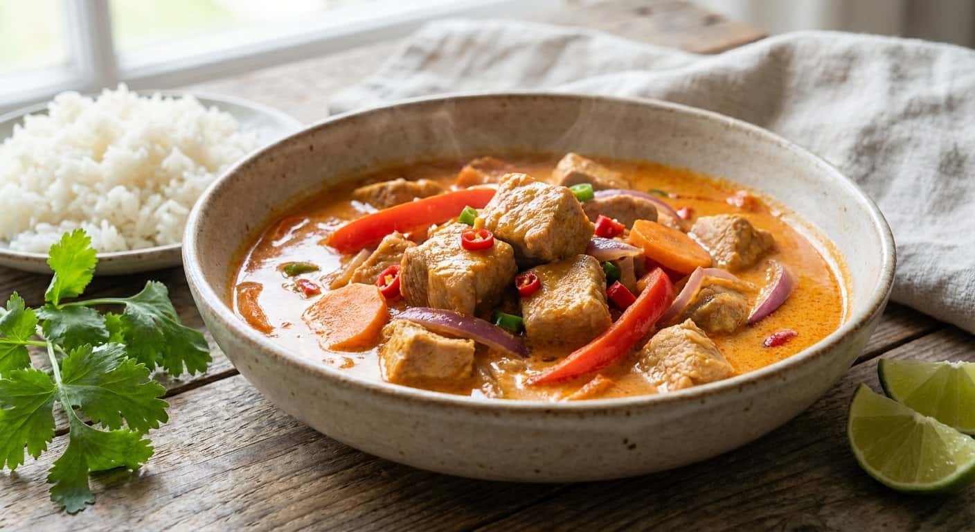 Cerdo al Curry con Toque Picante