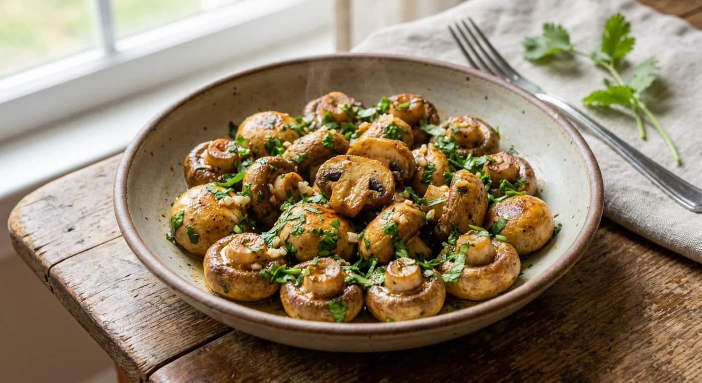 Champiñones Asados con Cilantro