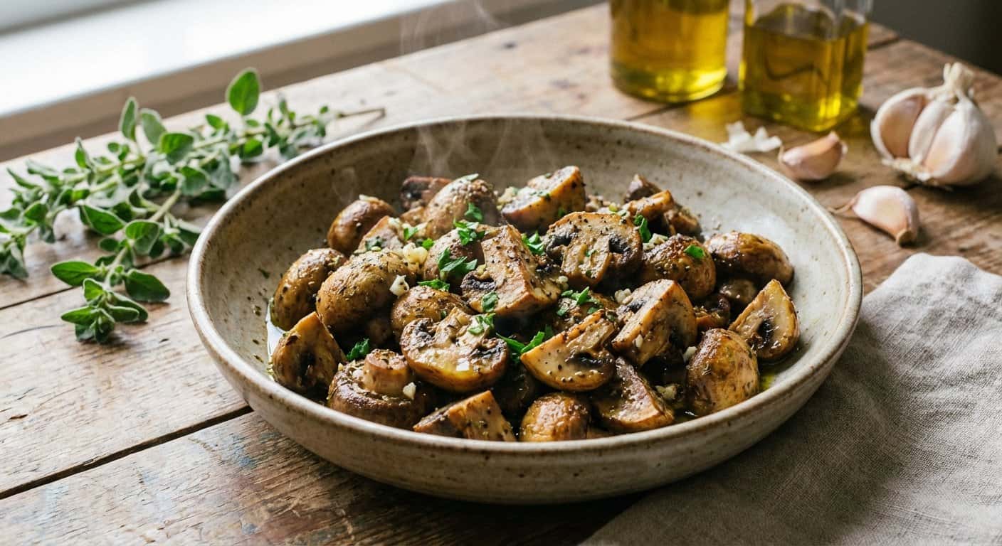 Champiñones Asados con Orégano