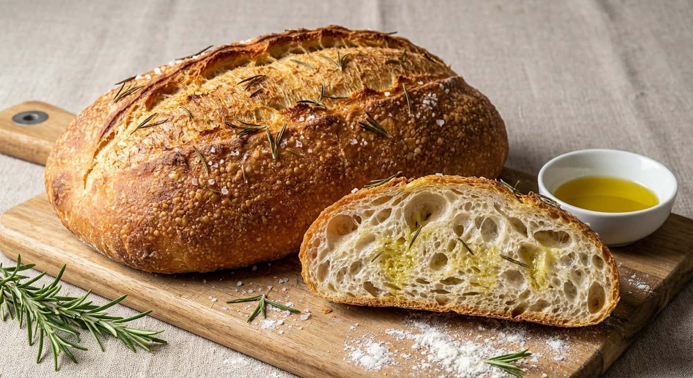 Chapata Horneado en Olla con Romero