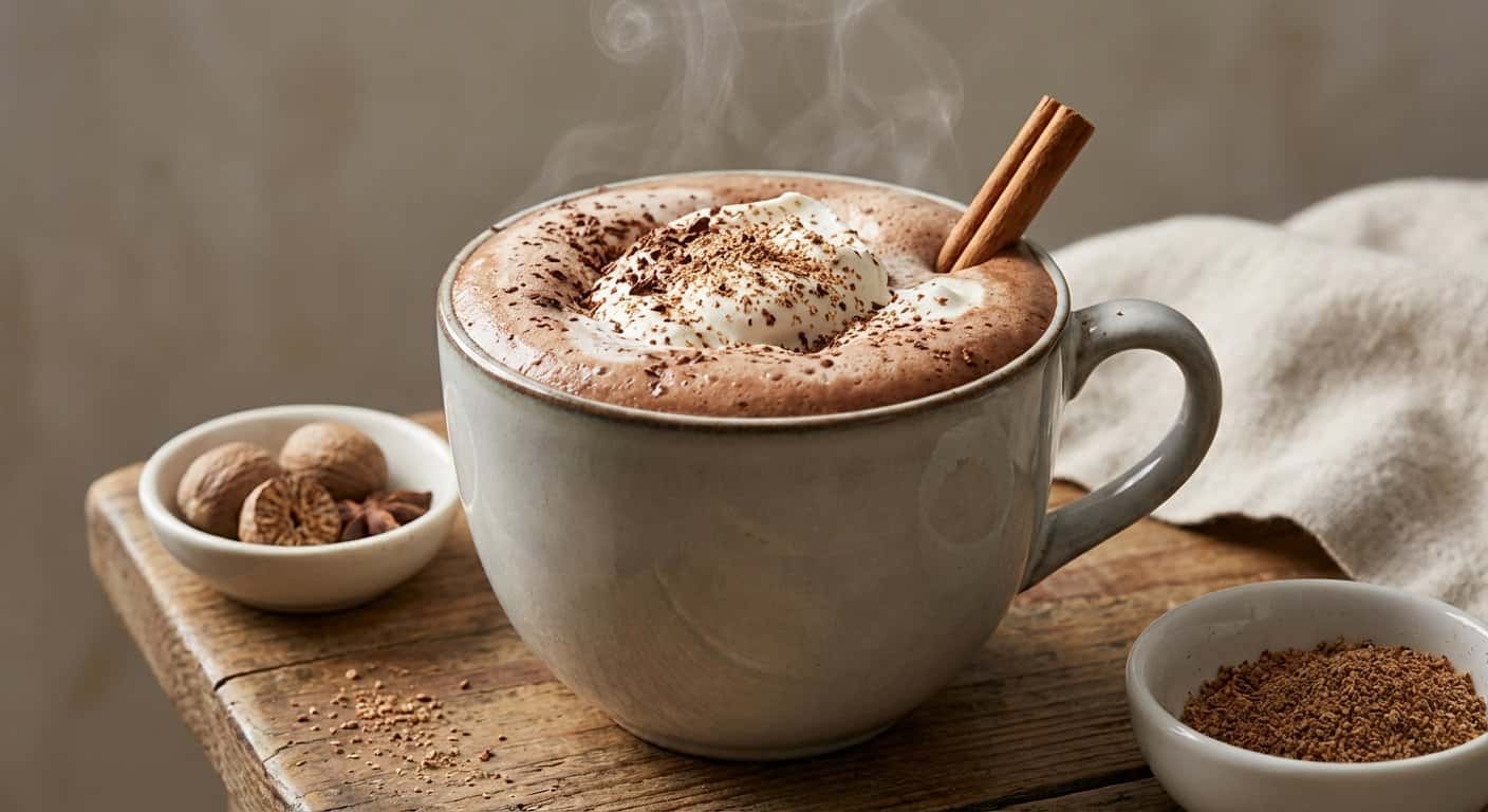 Chocolate Caliente con Nuez Moscada