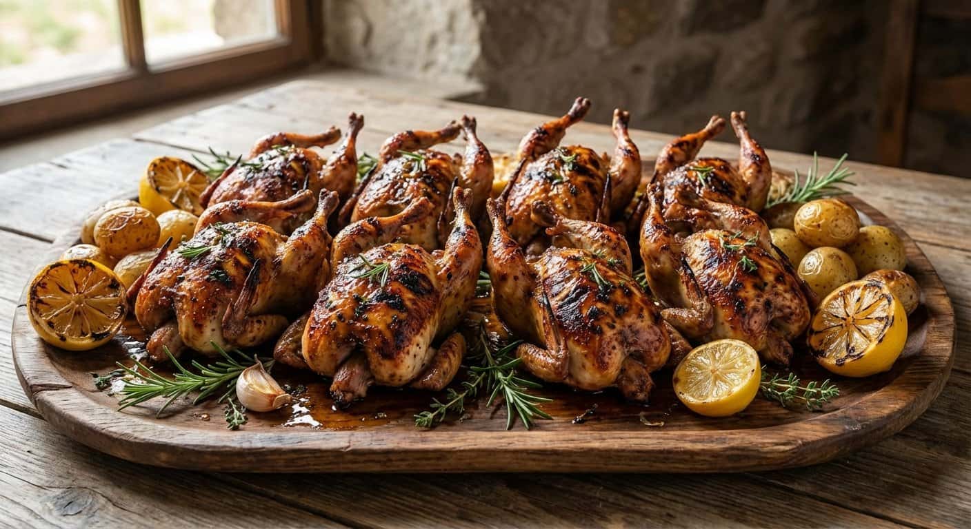 Codornices a la Barbacoa