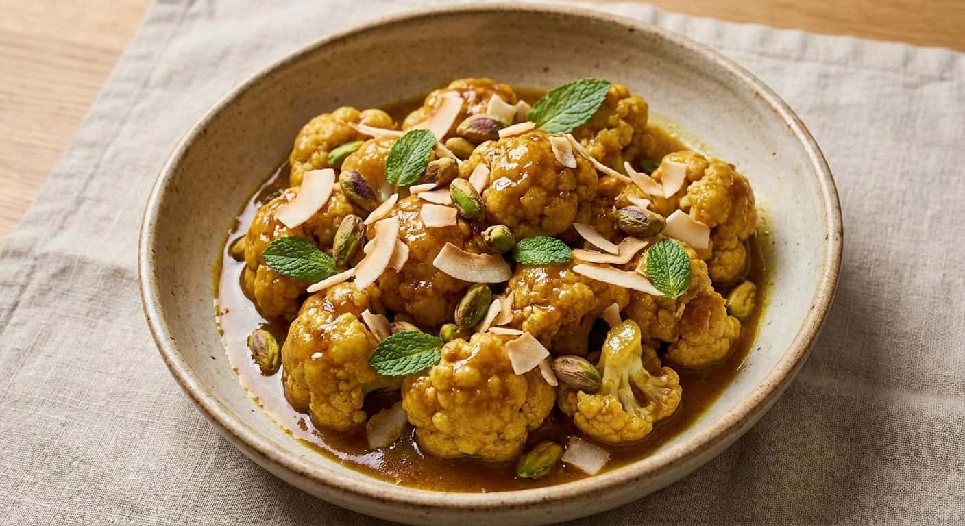 Coliflor al Curry con Toque Picante