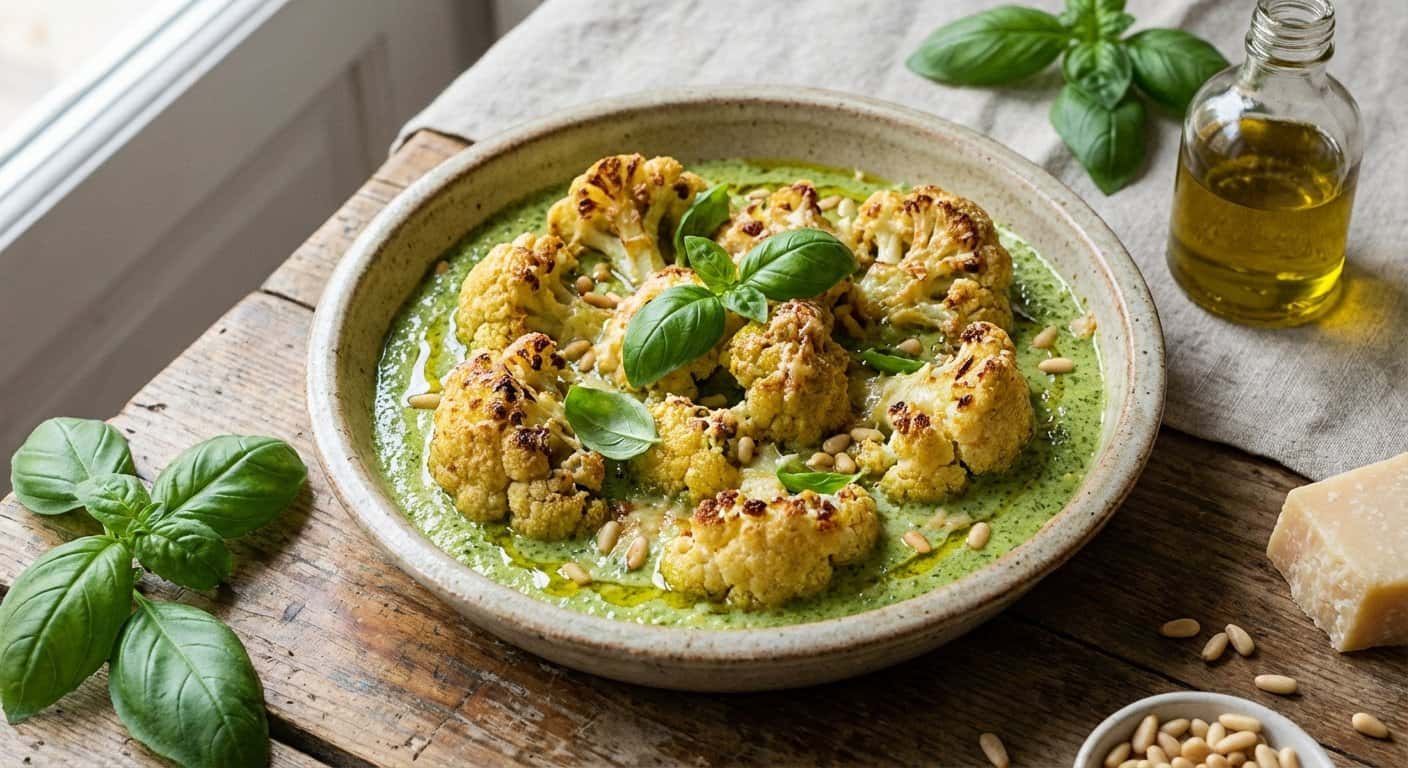 Coliflor al Horno con Pesto