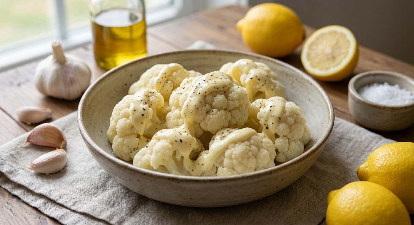 Coliflor al Vapor con Alioli