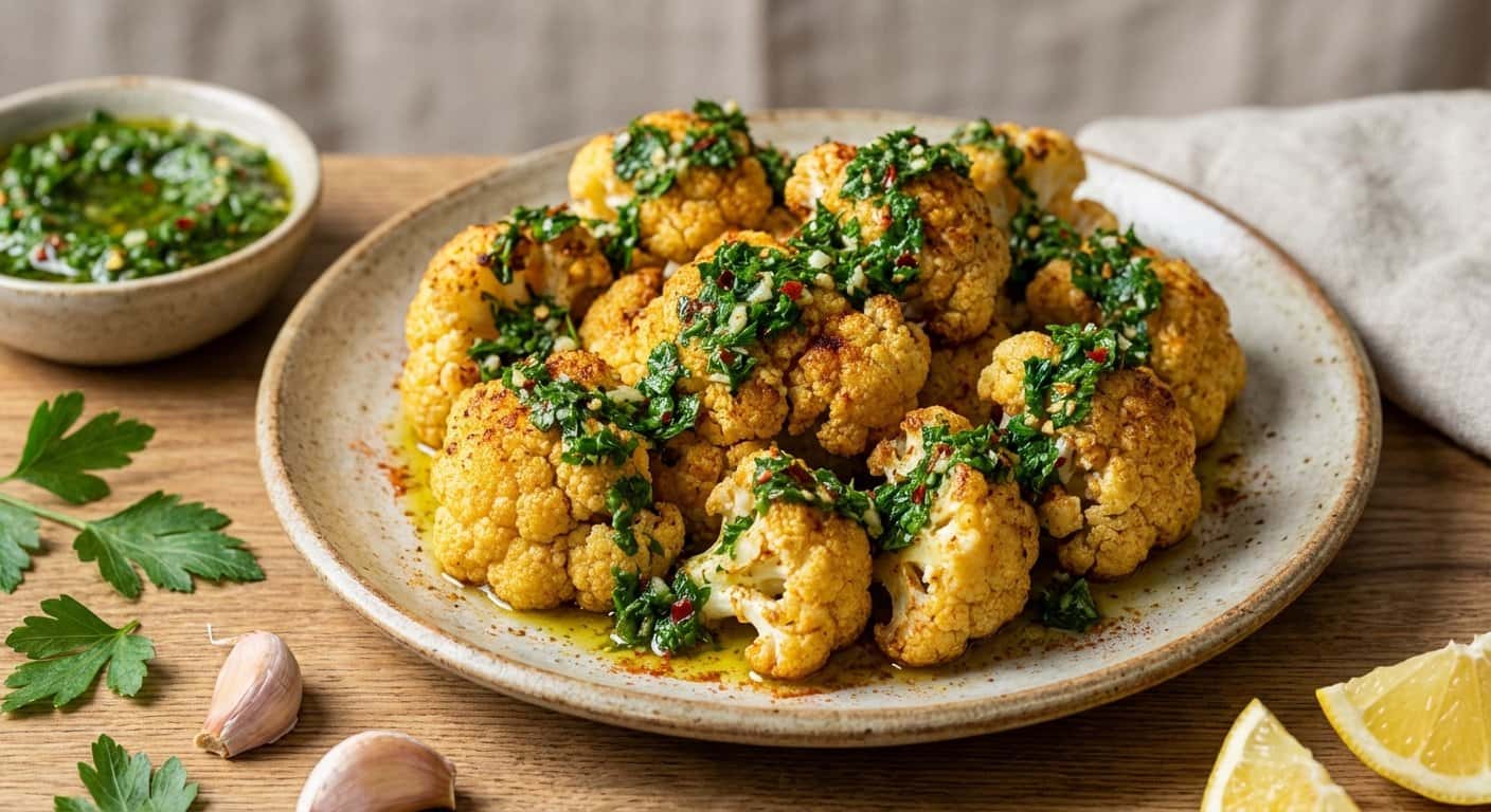 Coliflor Crujiente con Chimichurri