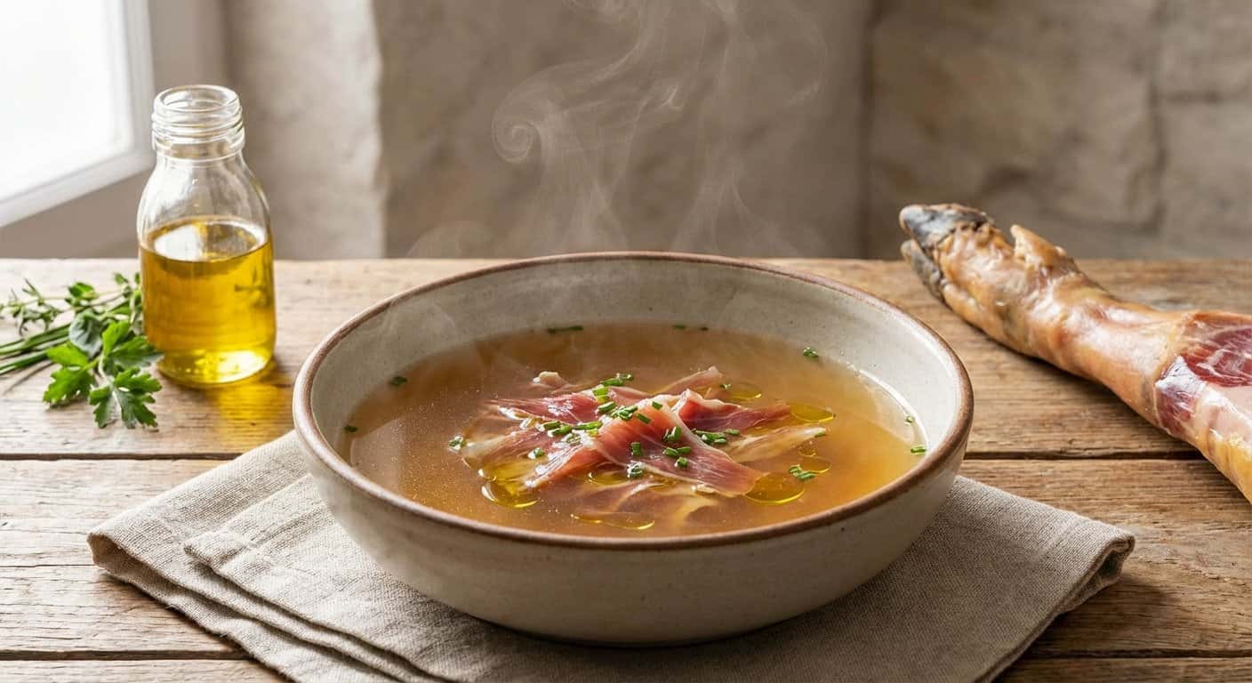 Consomé de Jamón Ibérico Clarificado