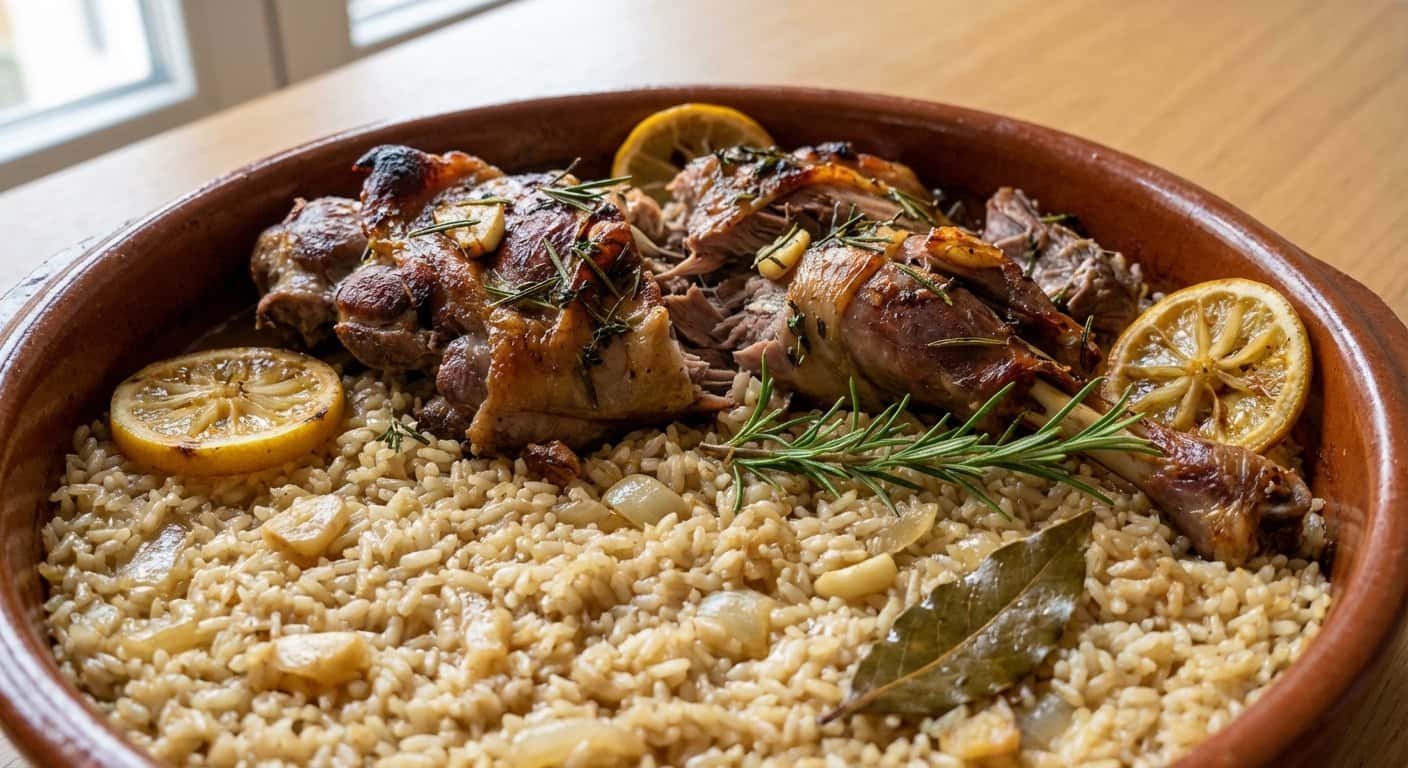 Cordero al Horno con Arroz