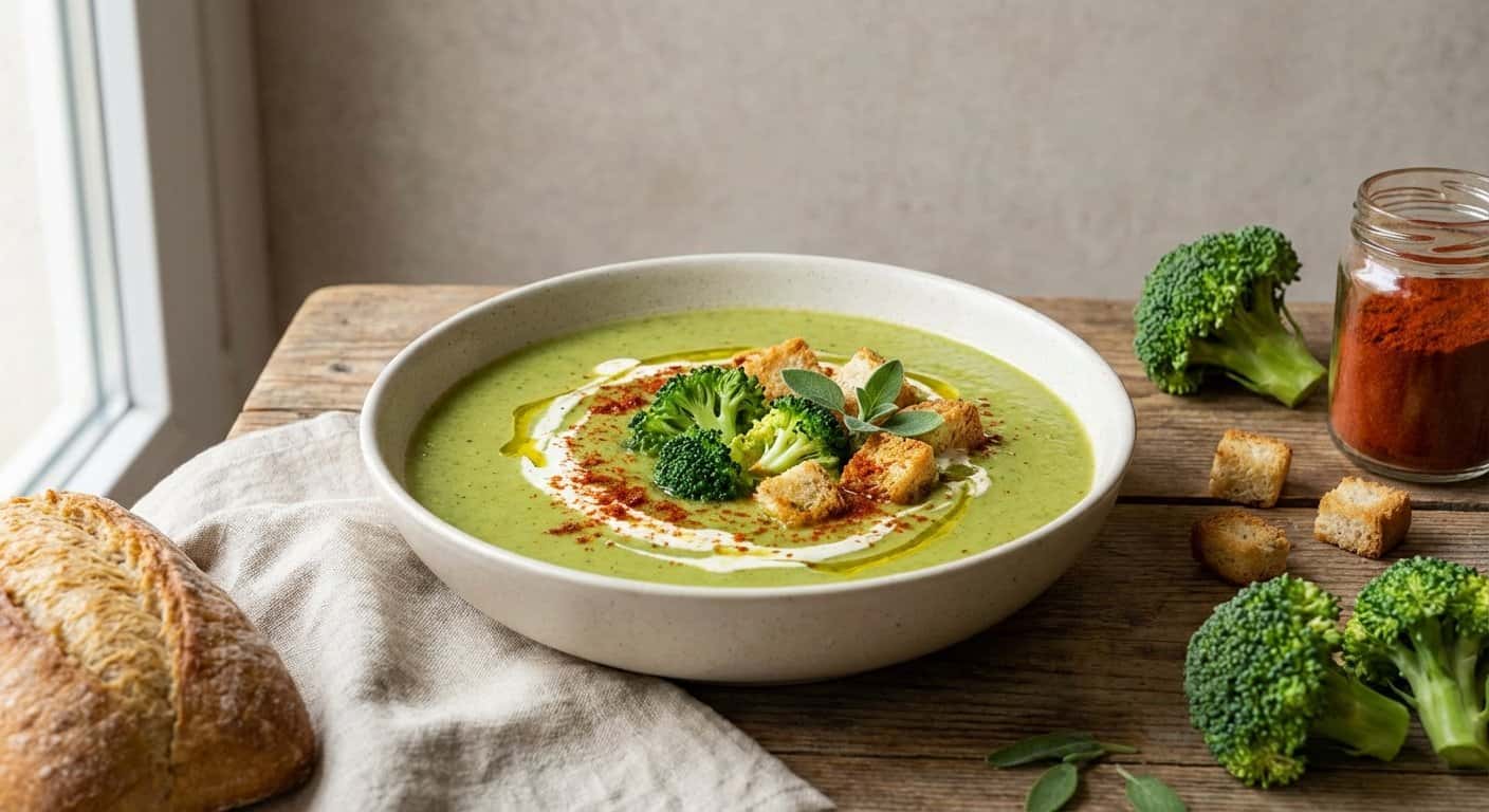 Crema de Brócoli con Pimentón