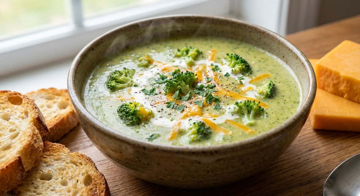 Crema de brócoli y queso