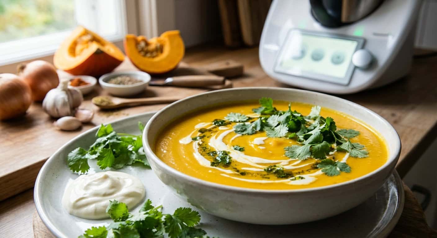 Crema de Calabaza con Cilantro en Thermomix