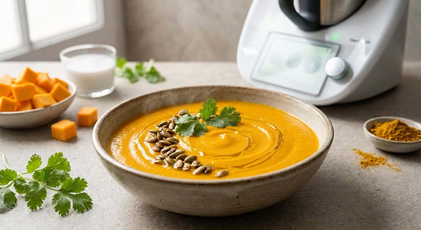 Crema de Calabaza con Curry Suave en Thermomix