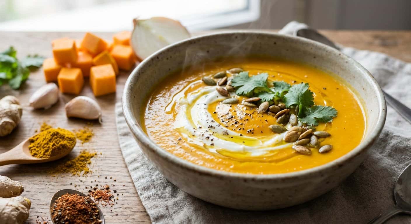 Crema de Calabaza con Curry