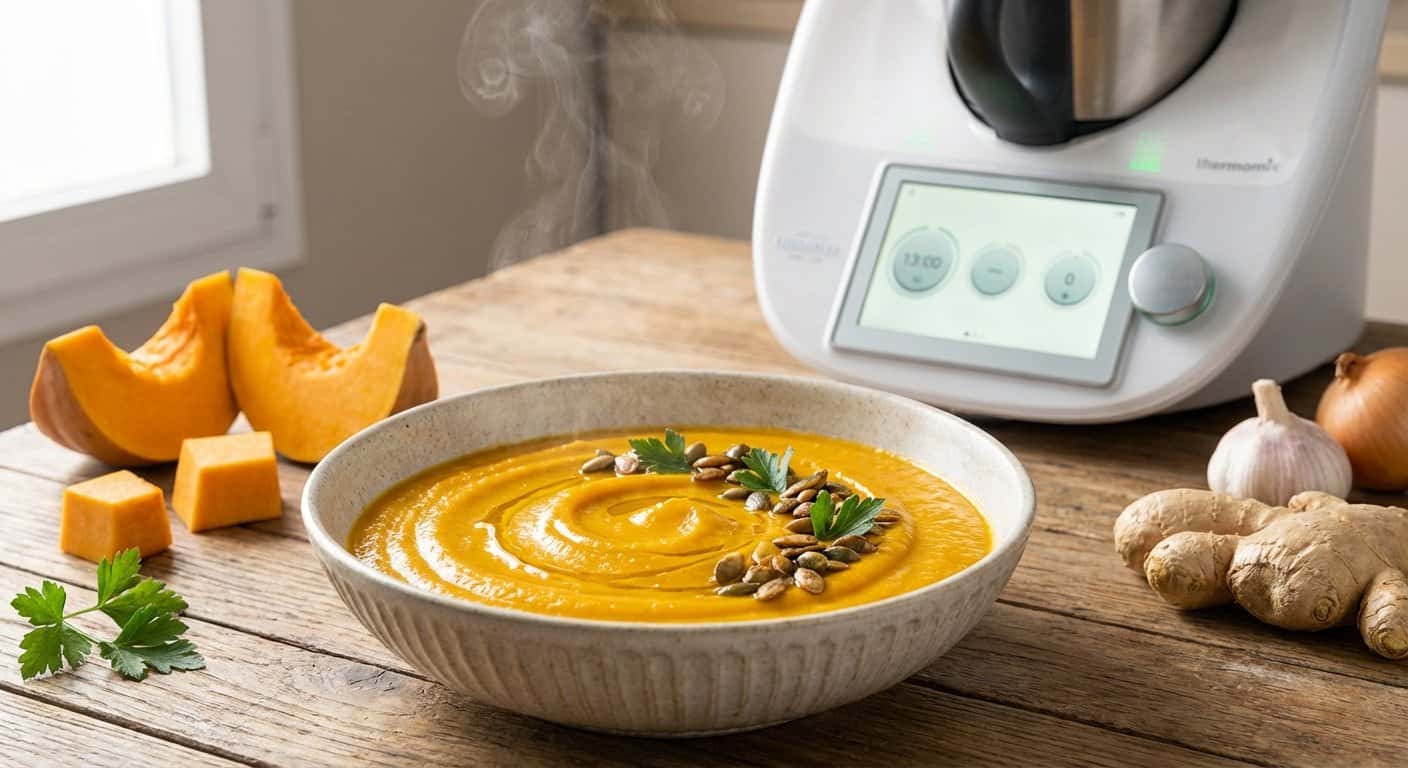 Crema de calabaza con jengibre en Thermomix