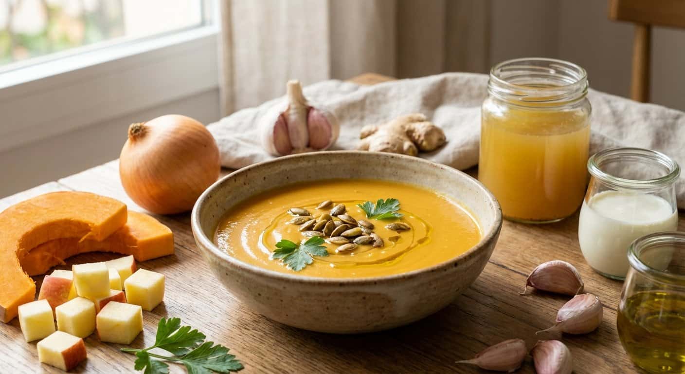 Crema de Calabaza con Manzana