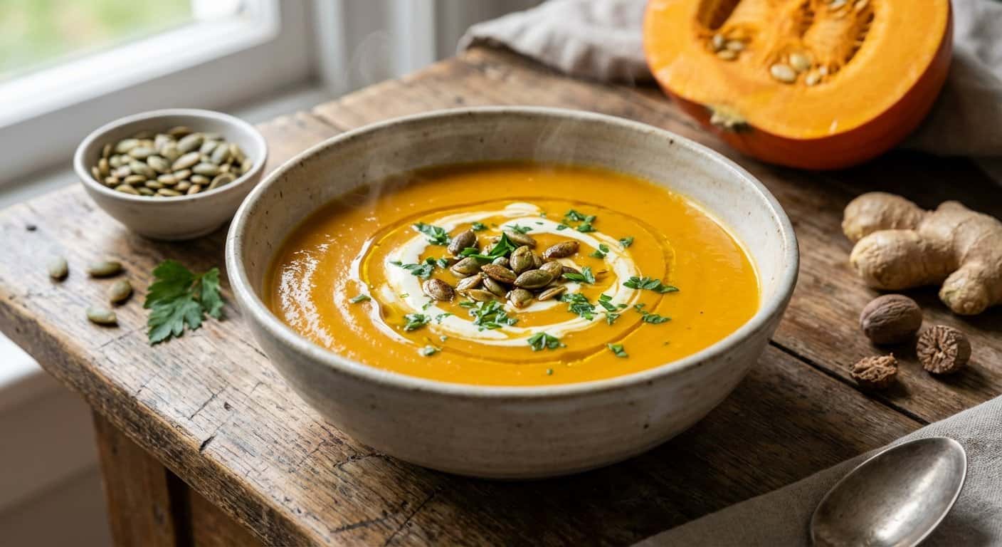 Crema de Calabaza Cremosa con Especias