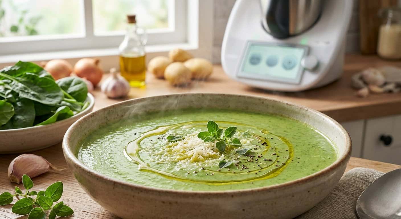 Crema de Espinacas con Orégano en Thermomix