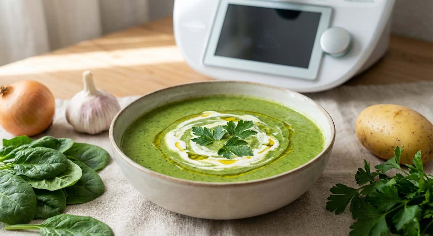 Crema de Espinacas con Perejil en Thermomix