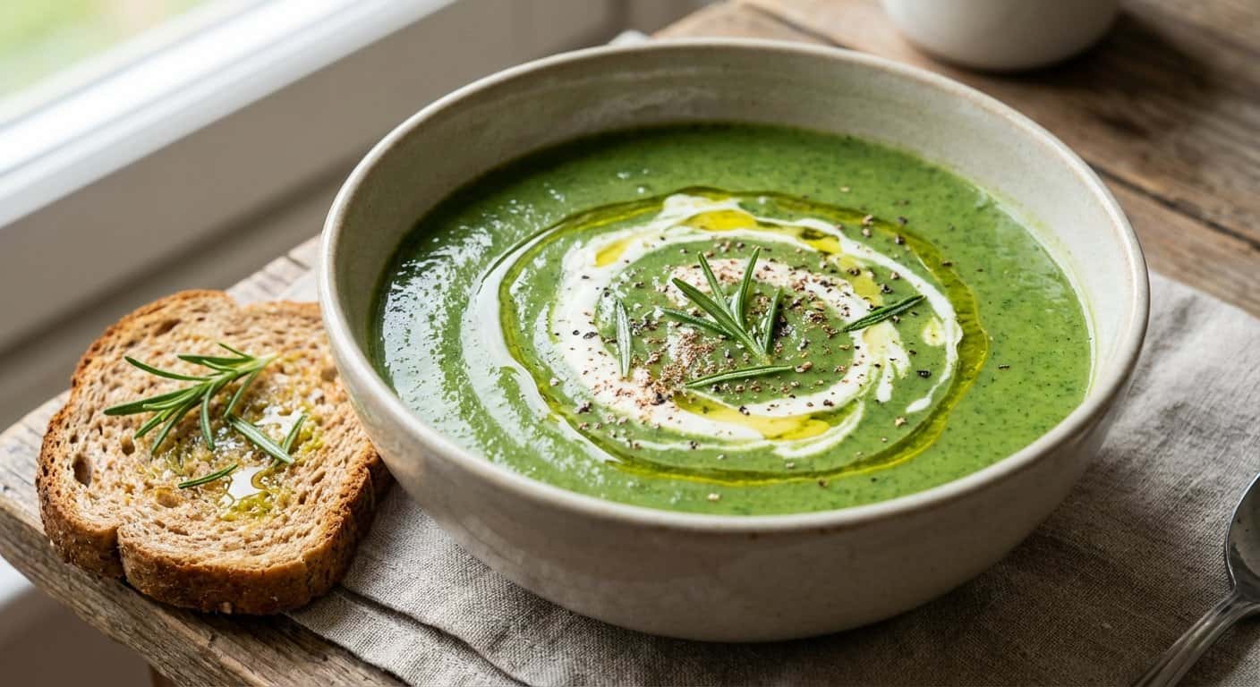 Crema de Espinacas con Romero