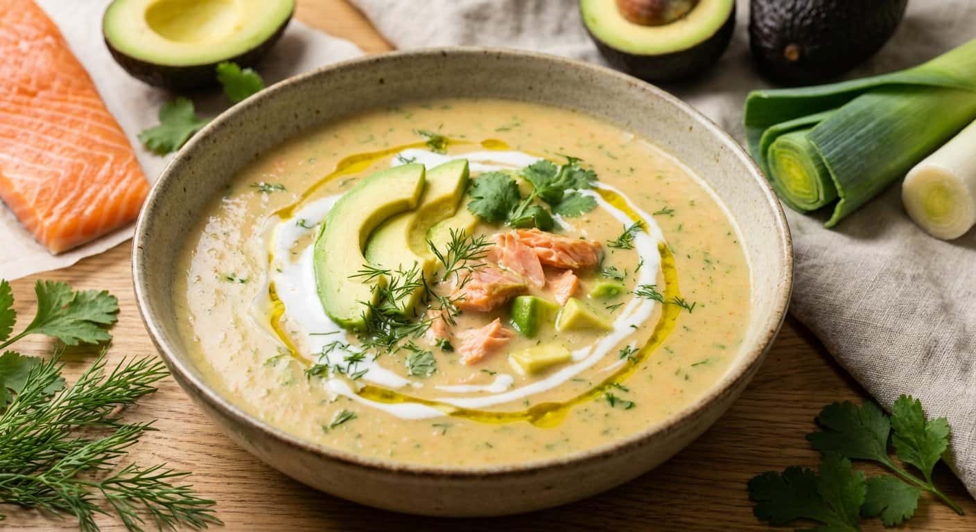 Crema de Salmón y Aguacate sin Gluten