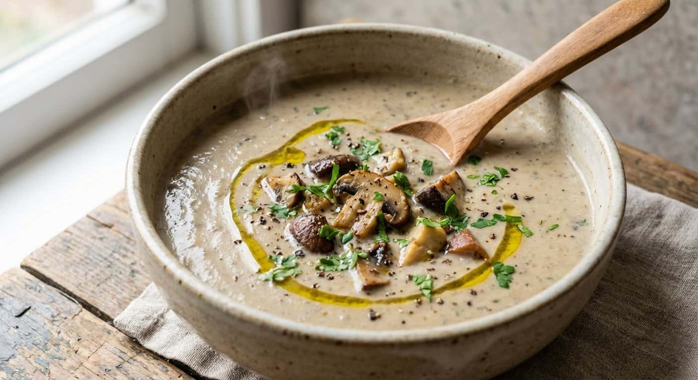 Crema de Setas con Pimienta Negra