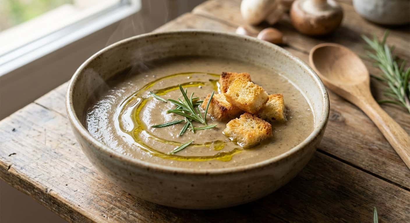 Crema de Setas con Romero en Thermomix