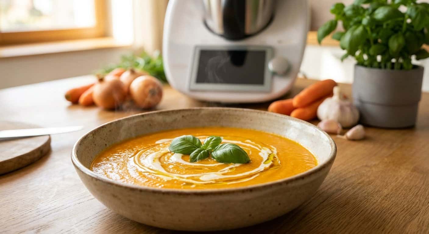 Crema de Zanahoria con Albahaca en Thermomix