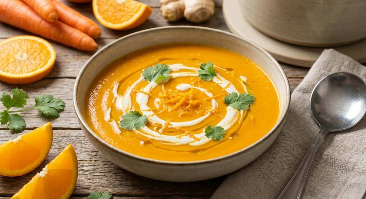 Crema de Zanahoria y Naranja