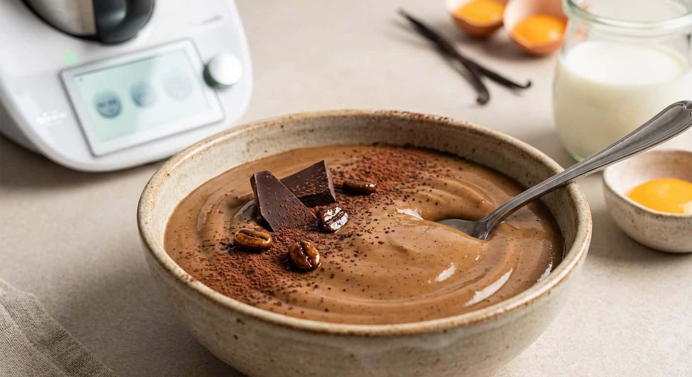 Crema pastelera de café en Thermomix