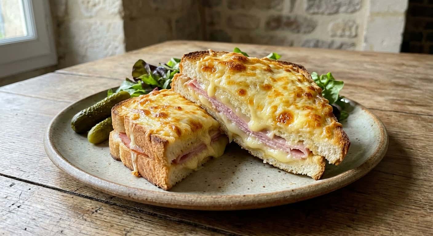 Croque-monsieur alsaciano con mantequilla