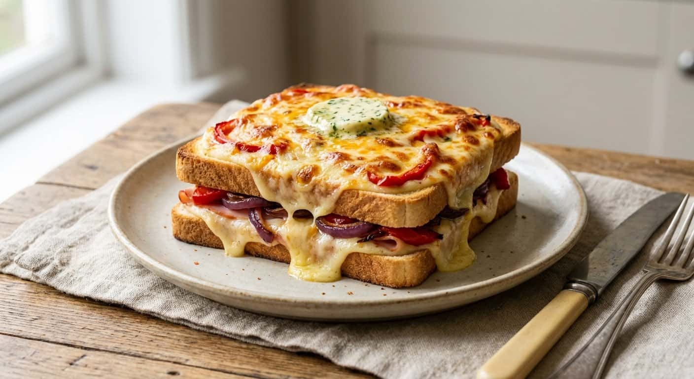 Croque-monsieur del Sudoeste con Mantequilla