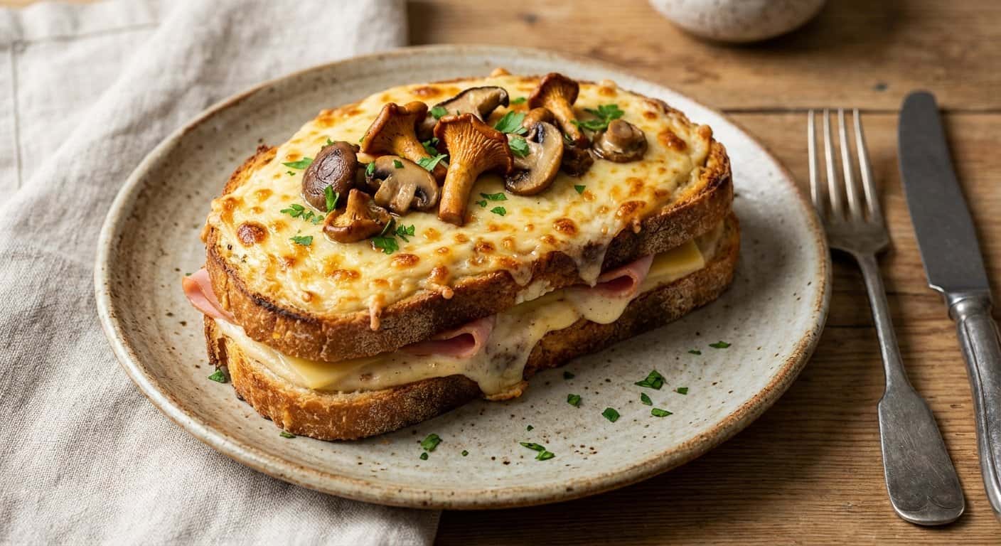 Croque-Monsieur Normando con Setas