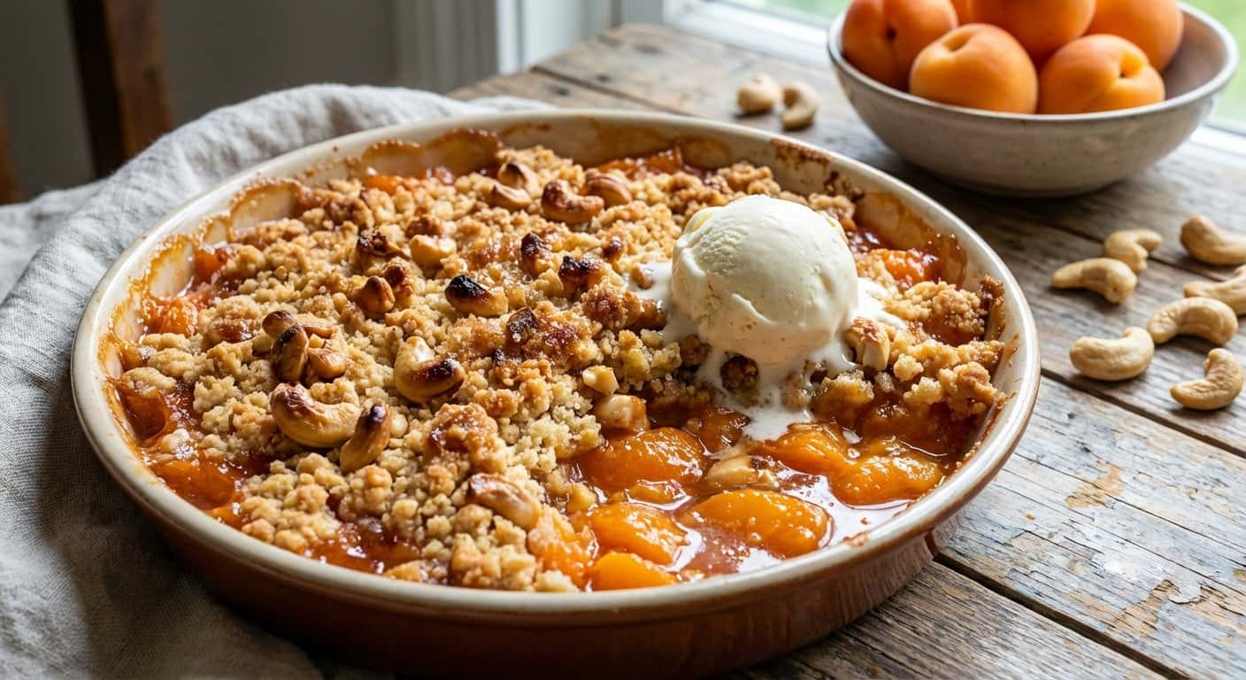 Crumble de Albaricoque con Anacardo