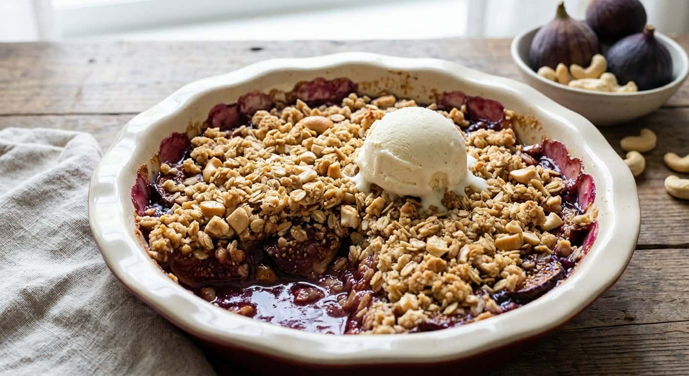 Crumble de higo con anacardo