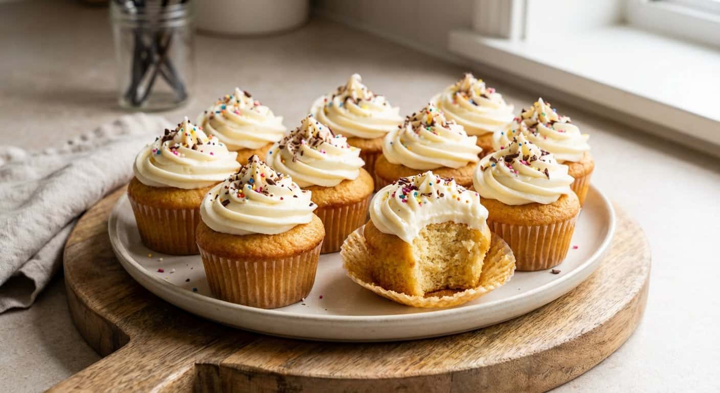 Cupcakes de Vainilla Clásicos