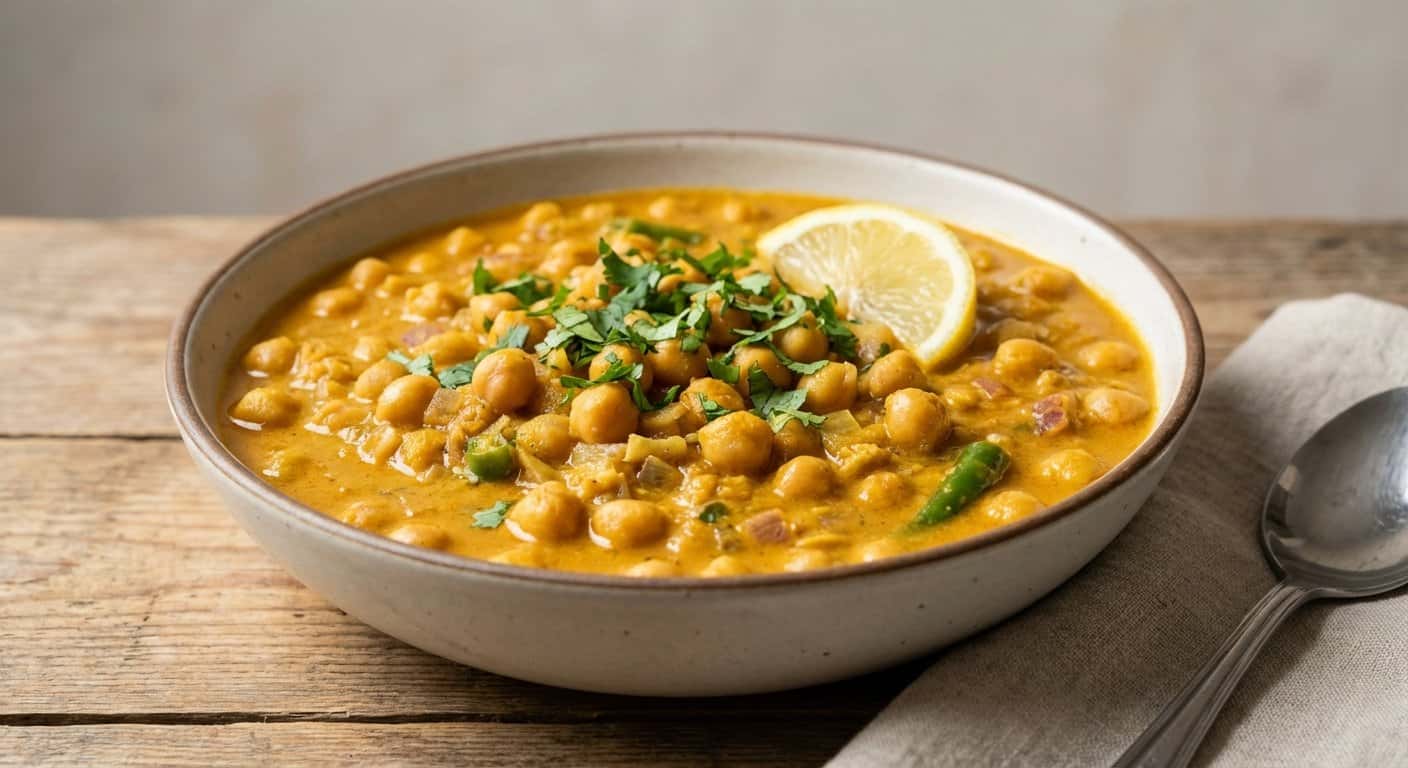Curry de Garbanzos con Leche de Coco