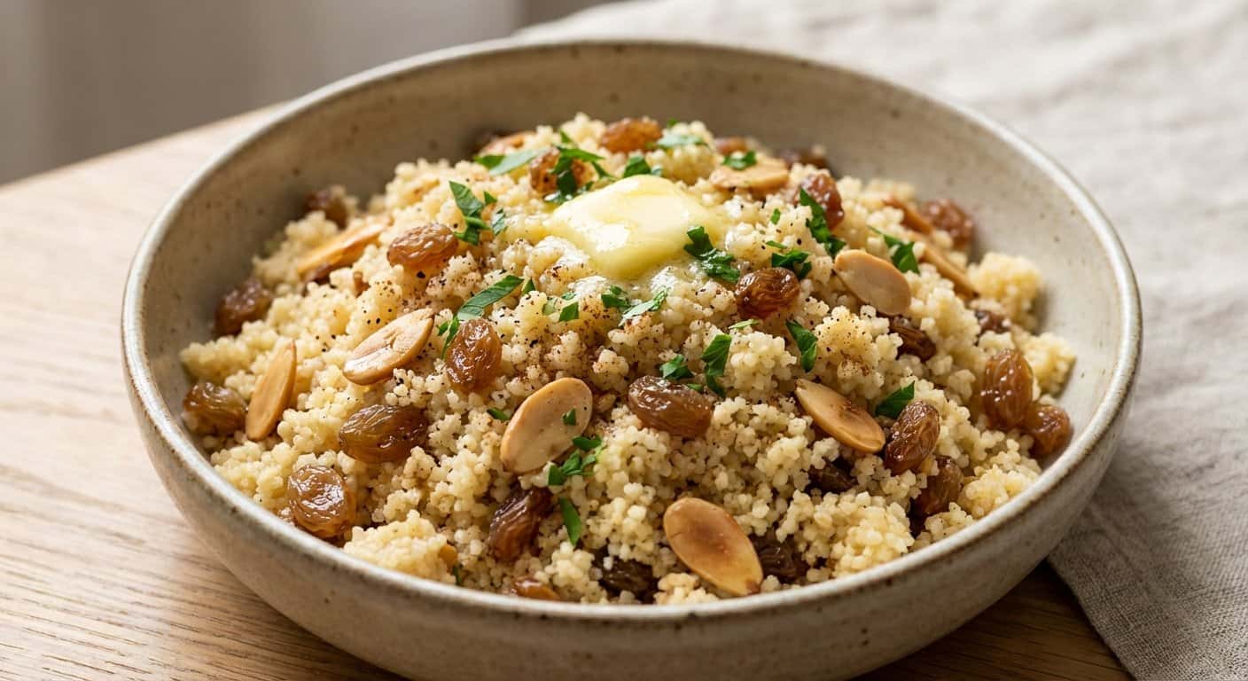 Cuscús con Pasas y Almendras