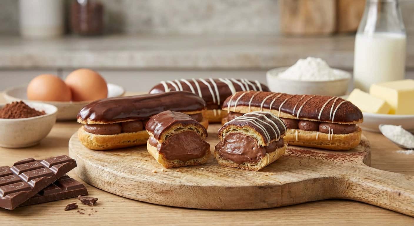 Éclair de chocolate