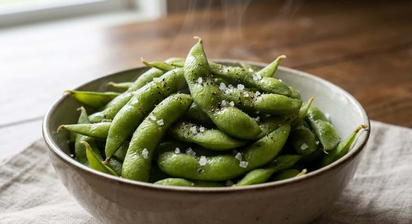 Edamame al Vapor con Sal Marina