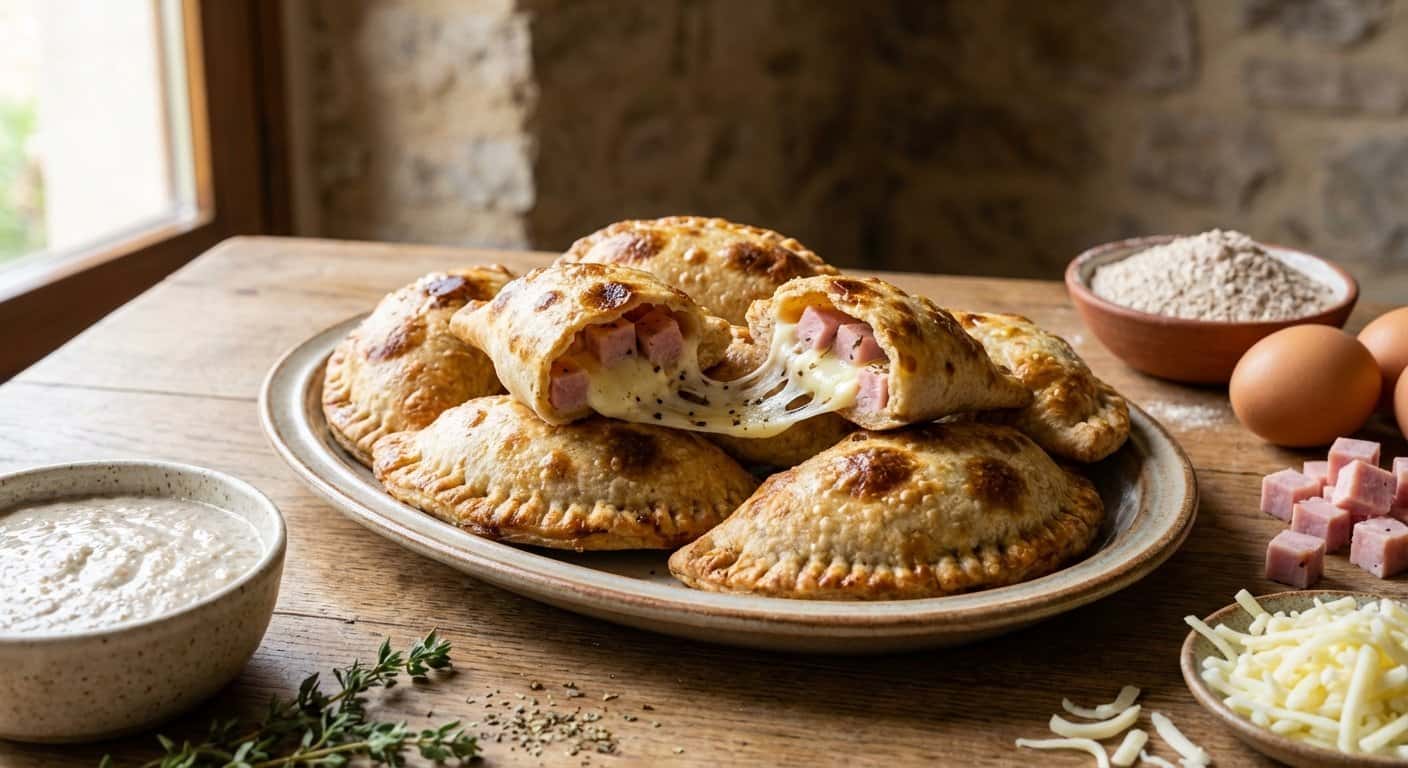 Empanadas con Masa Madre de Jamón y Queso
