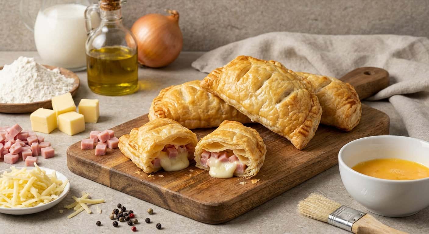 Empanadas de Jamón y Queso con Masa Hojaldrada
