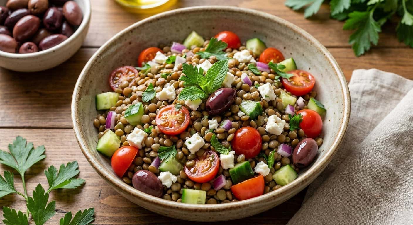 Ensalada de Lentejas Mediterránea